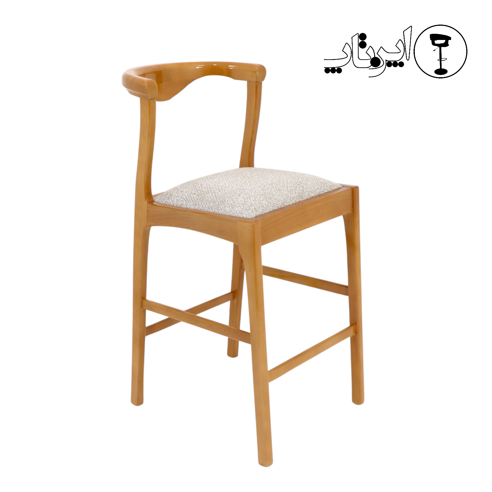 صندلی اپن چوبی رونیز صندلی اپن چوبی رونیز با پایههای چهارگانه چوب راش و نشیمن پارچهای روشن از برند اپن تاپ.